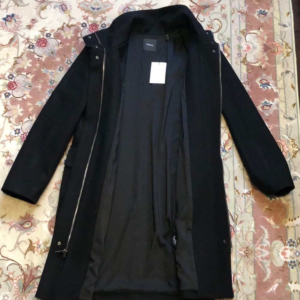 Theory Funnel Neck Coat NWT - Picture 11 of 14